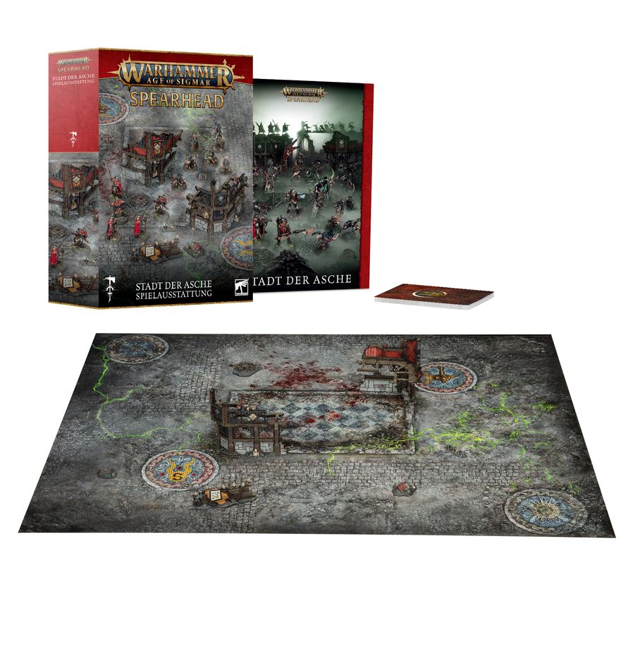 Warhammer Age of Sigmar Speerspitze Stadt der Asche Spielausstattung