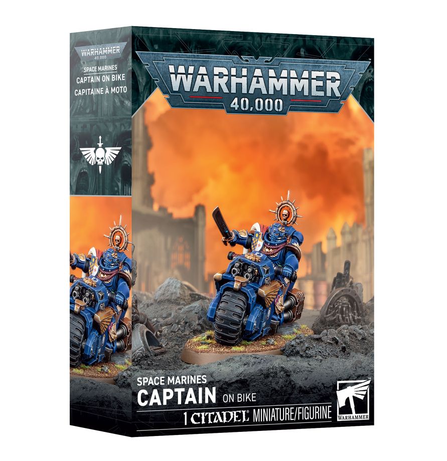 Warhammer 40k Space Marines Captain auf Bike