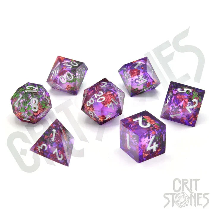 CritStones Liquid Core RPG Dice Set Herbalist’s Dream