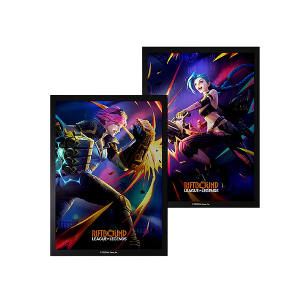 Riftbound League of Legends TCG Vendetta Vi vs Jinx Sleeves
