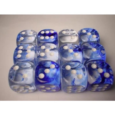 Chessex - 16mm - 12 Dice - Verschiedene Farben Nebula Dark