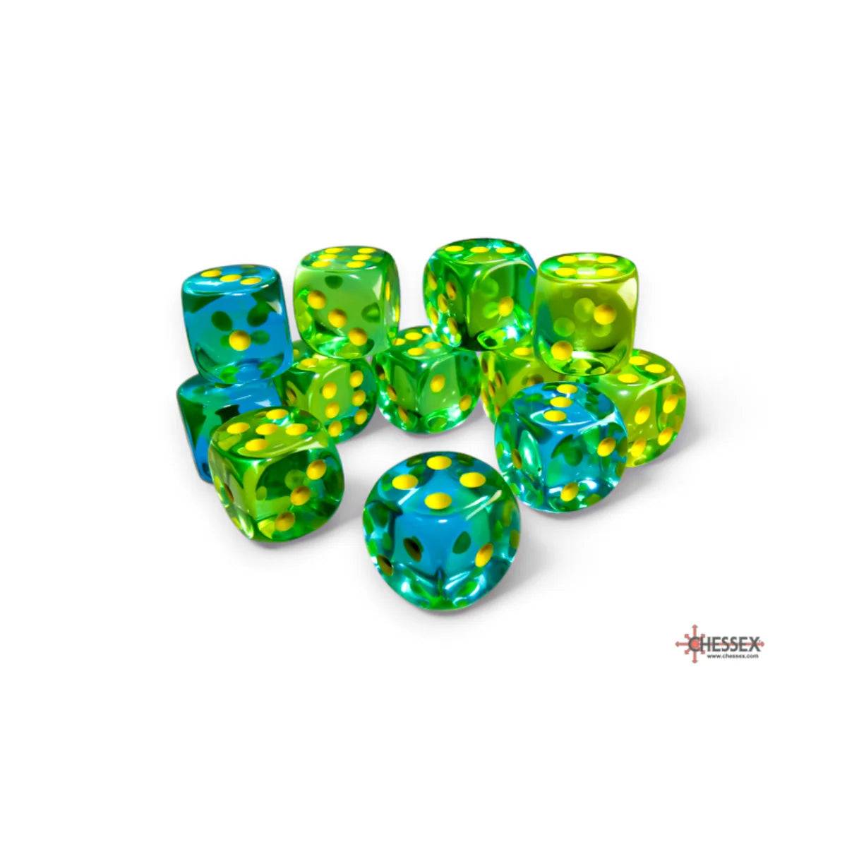 Chessex - 16mm D6 - Dice Block - Gemini Plasma