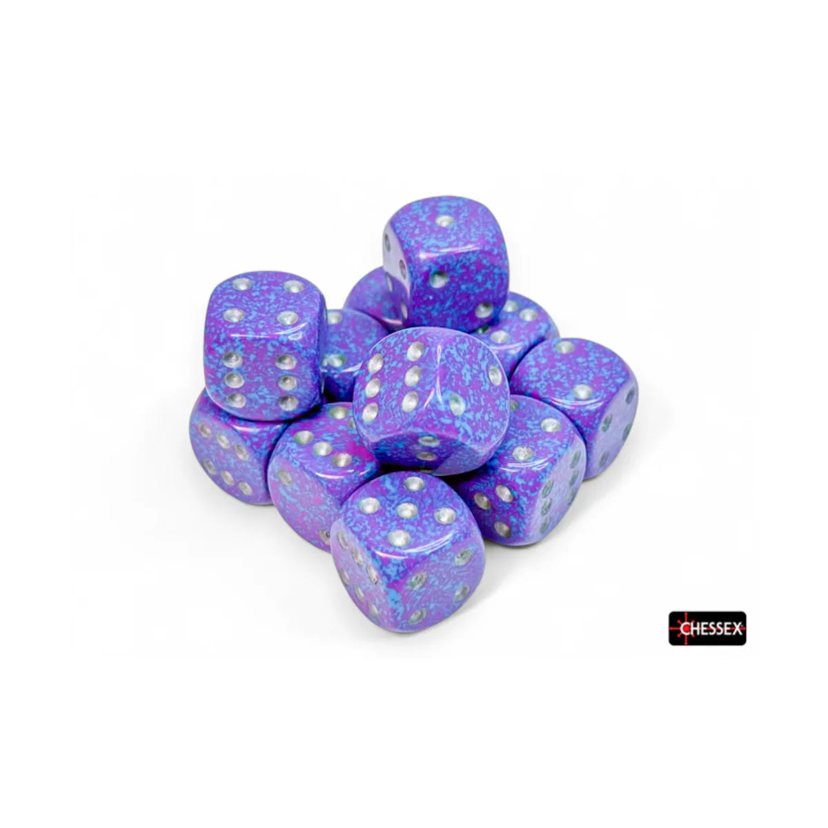 Chessex - 16mm D6 - Dice Block - Speckled Silver Tetra TCG