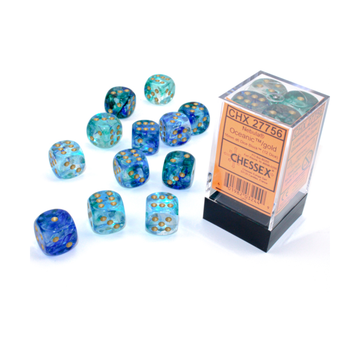 Chessex - 16mm D6 - Dice Block - Nebula
