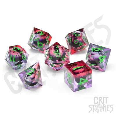 CritStones Liquid Core RPG Dice Set Poison Ivy Rollenspiele