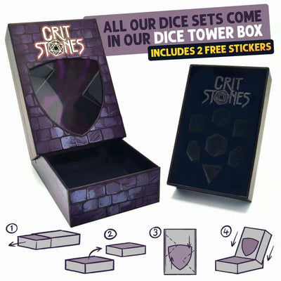 CritStones Liquid Core RPG Dice Set Rollenspiele Zubehör