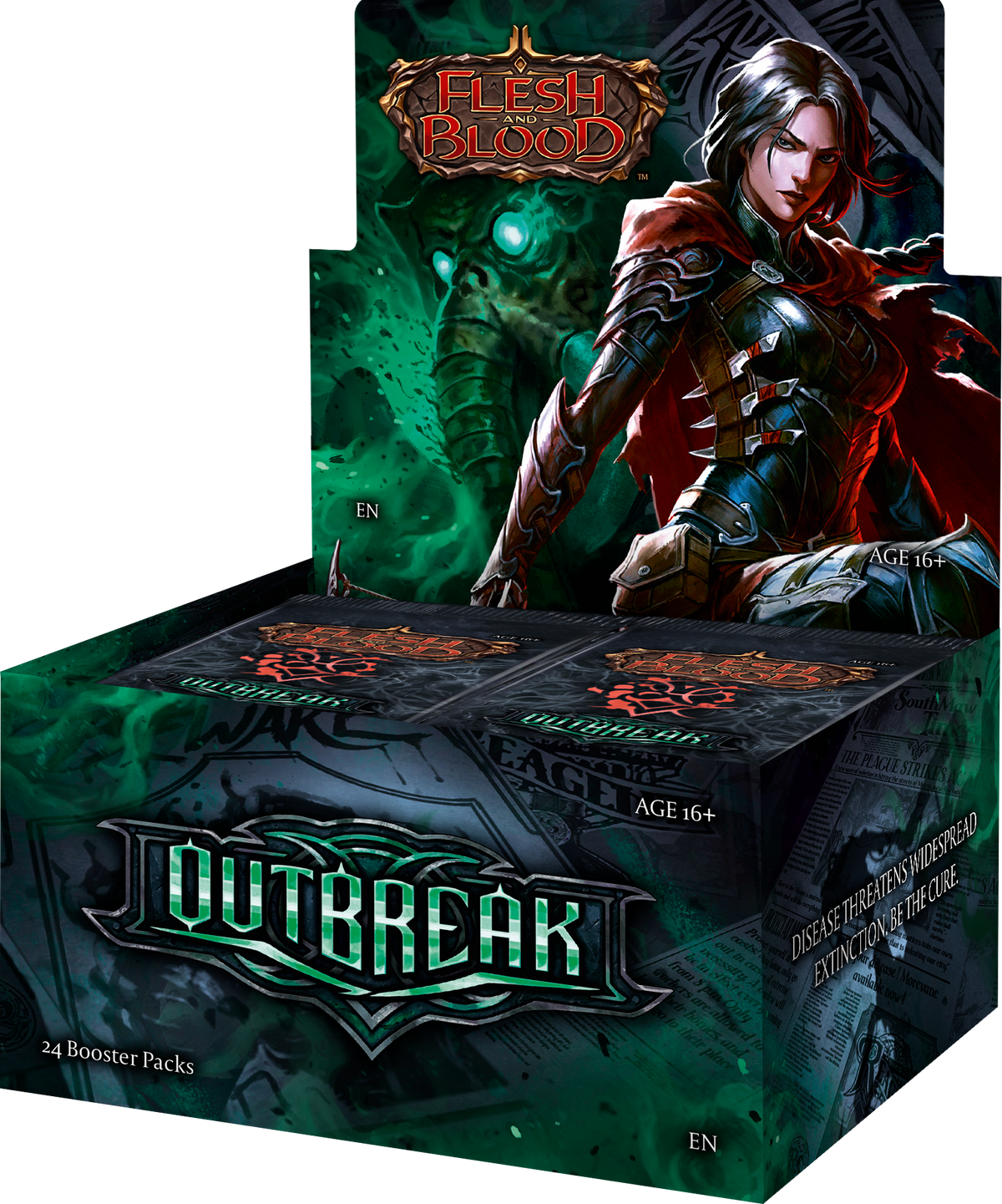 Flesh and Blood Outbreak Display mit 24 Boostern, englische Ausgabe