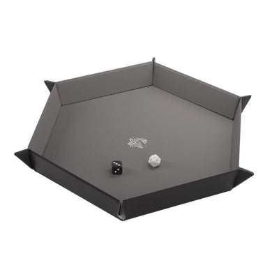 Gamegenic - Magnetic Dice Tray Hexagonal XL - Black/Grey