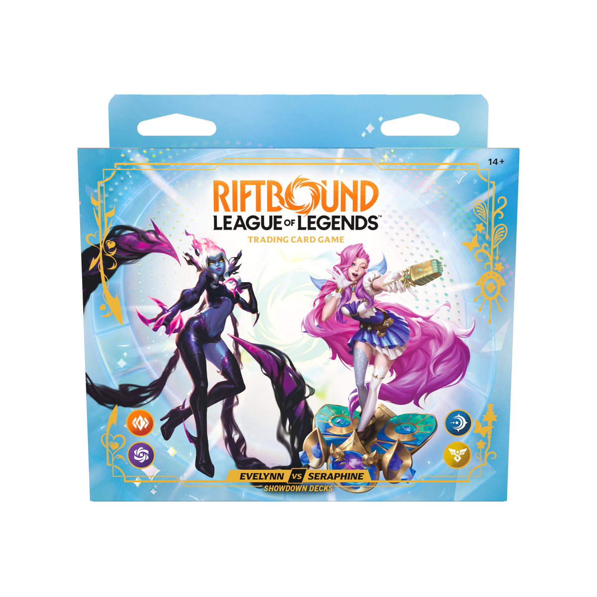 Riftbound Radiance Evelynn & Seraphine Showdown Decks – englische Einzelbox