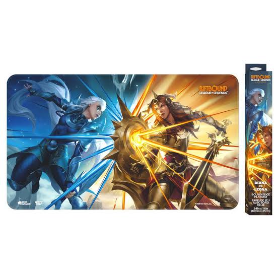 Riftbound League of Legends TCG Vendetta Diana vs Leona Playmat