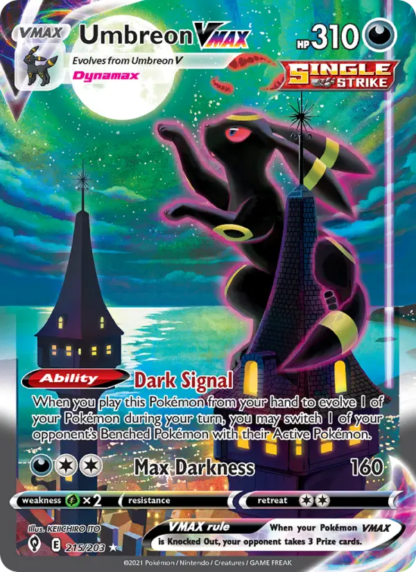 Umbreon VMAX Pokémon-Karte auf Englisch